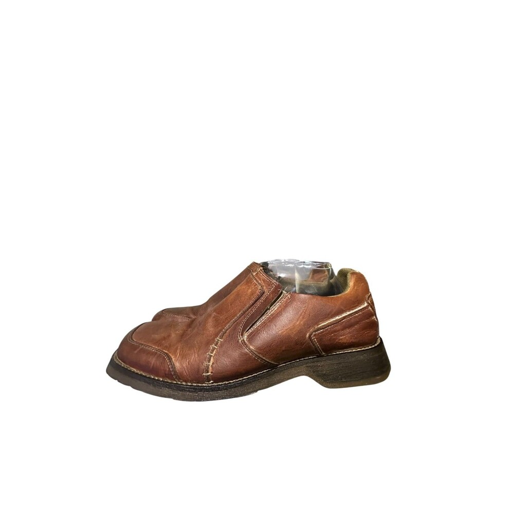Bullboxer Slip On Mens Casual Shoes Size 11 Brown Leather Distressed
